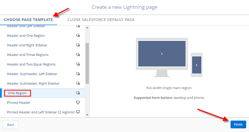 Create a One Region Lightning Record Page
