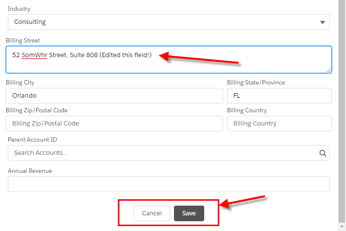 LDS Base Component-Account in Edit Mode