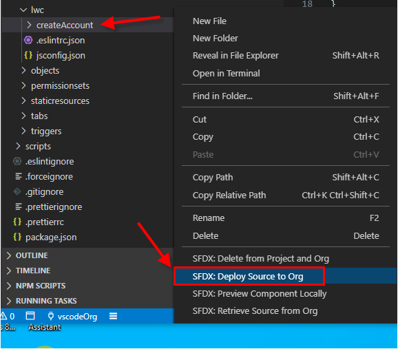 Vscode to Deploy One LWC